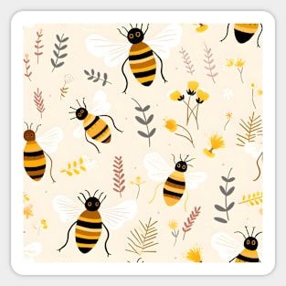 Honeycomb and Bee Pattern 21 Sticker